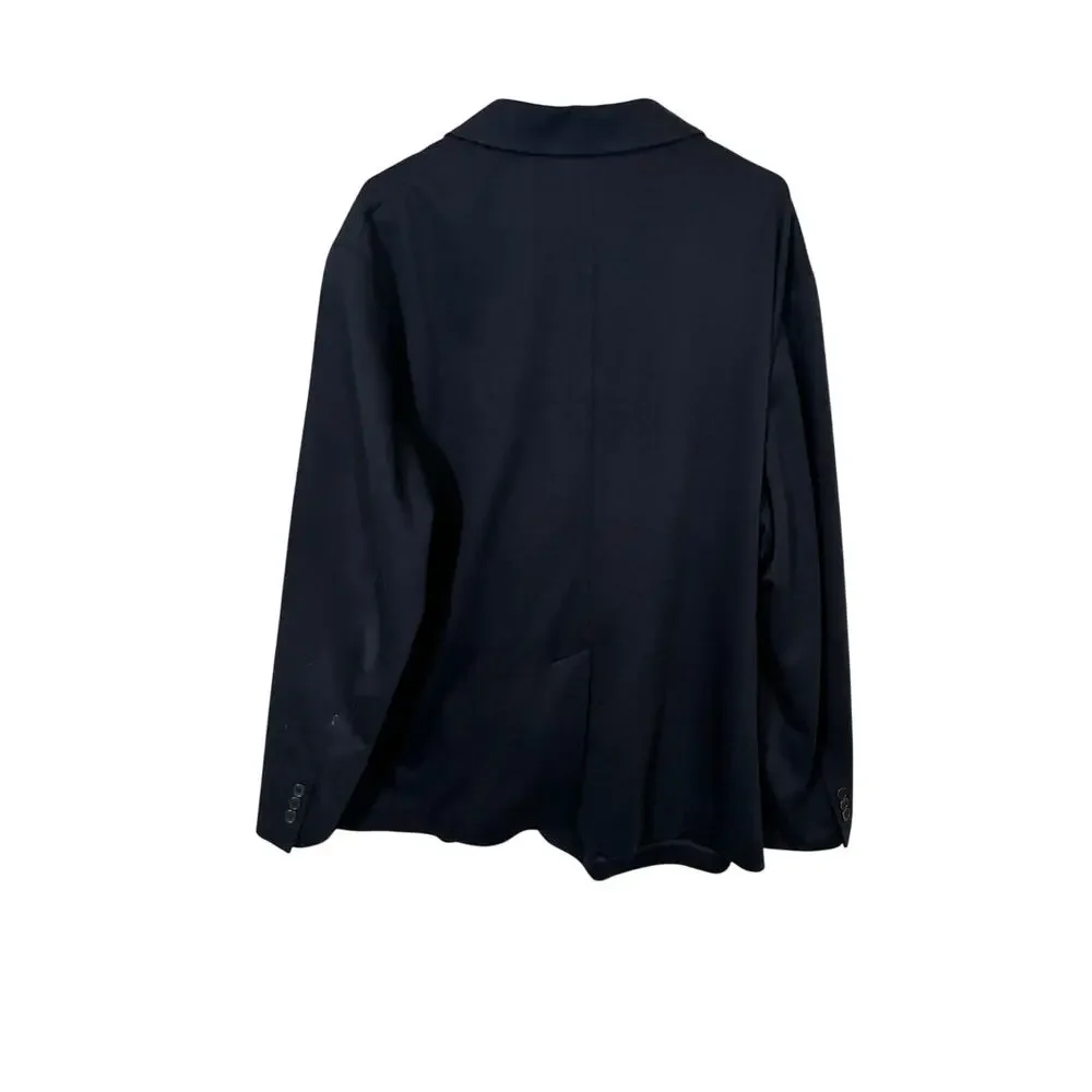 Uniqlo Men’s Dark Navy Stretch Blazer XXL 2 Button Single Breasted Corporate - Picture 4 of 4